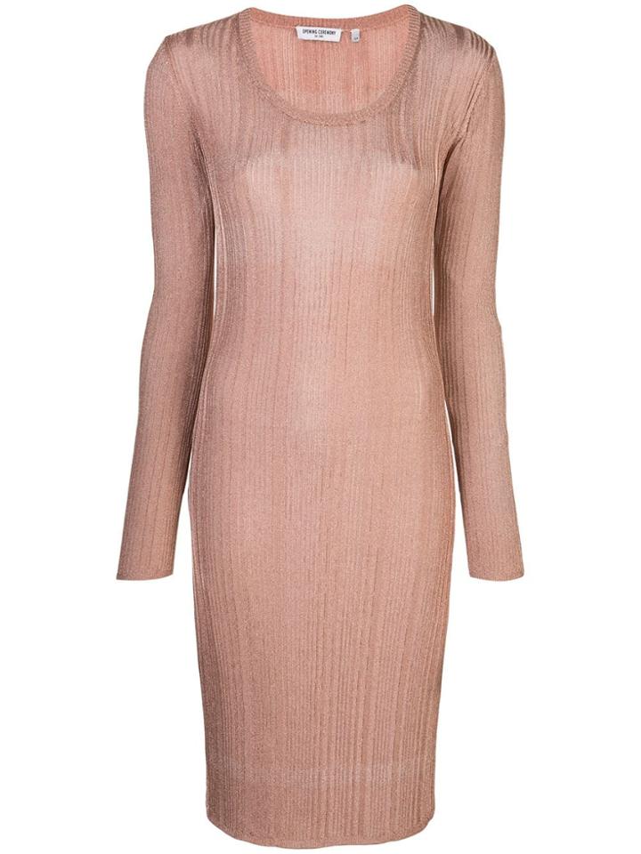 Opening Ceremony Knitted Midi Dress - Pink