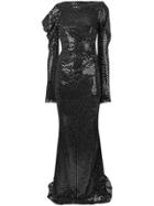 Talbot Runhof Mirrored Long Dress - Black