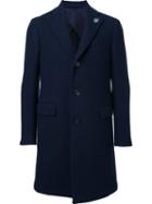 Lardini Flap Pocket Coat, Men's, Size: 52, Blue, Wool