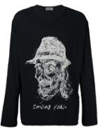 Yohji Yamamoto Sketch Print Sweatshirt, Men's, Size: 3, Black, Cotton