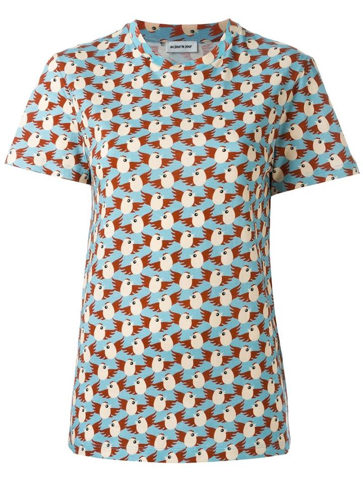 Au Jour Le Jour Bird Print T-shirt