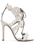 Marc Ellis Embellished Open-toe Sandals - White