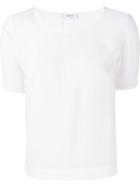Akris Semi Sheer Woven T-shirt, Women's, Size: 38, White, Acrylic/viscose