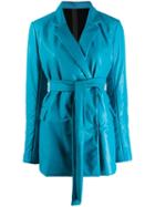 Isaac Sellam Experience Belted Waist Blazer - Blue