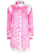 Moschino Brushstroke Polka Dot Print Shirt - Pink
