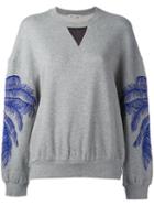 Stella Mccartney - Feather Print Sweatshirt - Women - Cotton/polyamide/viscose - 38, Women's, Grey, Cotton/polyamide/viscose
