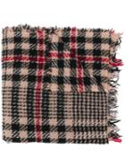 Faliero Sarti Check Print Scarf - Black
