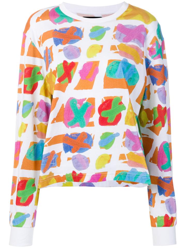 House Of Holland Abstract Print T-shirt - White