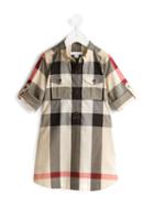 Burberry Kids Nova Check Dress, Girl's, Size: 6 Yrs, Nude/neutrals