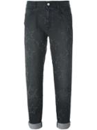 Stella Mccartney Star Accent Straight-fit Jeans, Women's, Size: 30, Grey, Cotton/spandex/elastane
