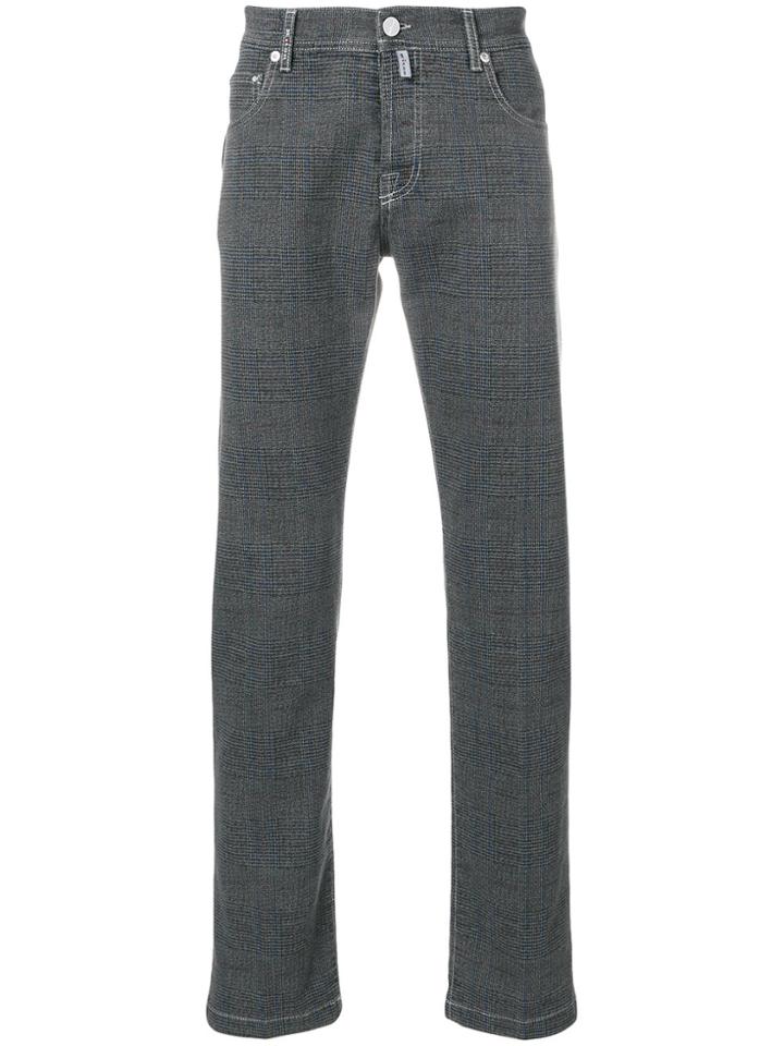 Kiton Plaid Regular Jeans - Grey