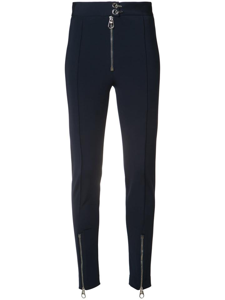 Versace - Curve Stretch Trousers - Women - Spandex/elastane/viscose - 40, Blue, Spandex/elastane/viscose