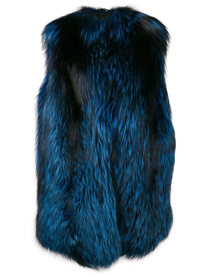 Numerootto Fur Gilet - Blue