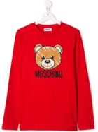 Moschino Kids Teen Teddy Bear Sweatshirt - Red