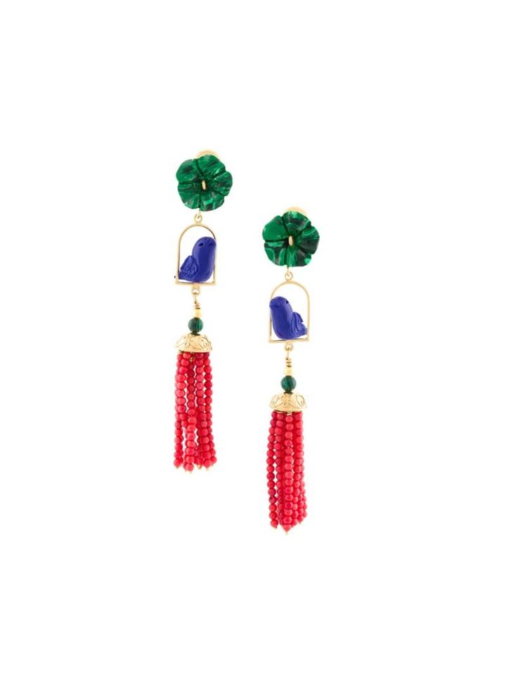 Of Rare Origin Bird Earrings, Women's, Red