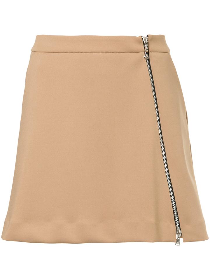 Guild Prime Zipped A-line Skirt - Brown