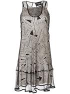 Chanel Pre-owned Layered Mesh Sleeveless Dress - Neutrals