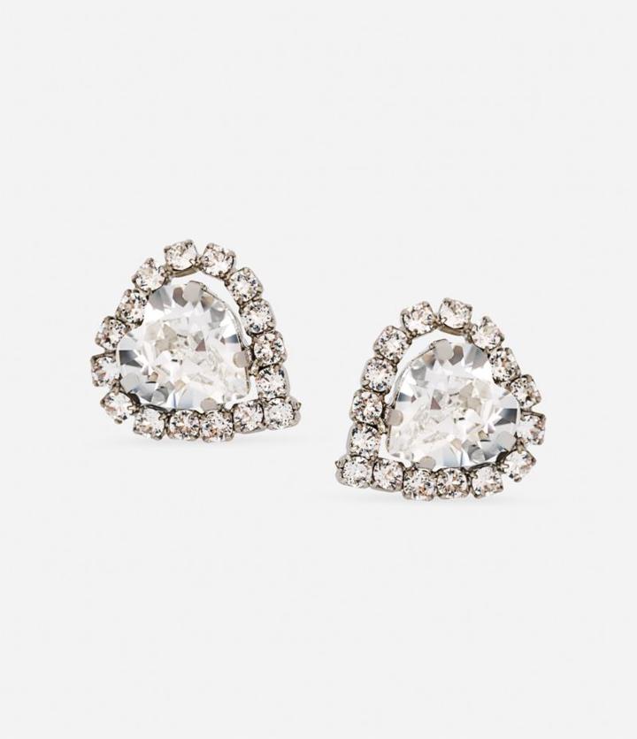 Christopher Kane Small Love Heart Stud Earrings