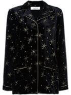 Valentino Star Embroidered Pyjama Top, Women's, Size: Large, Black, Silk/viscose/polyester
