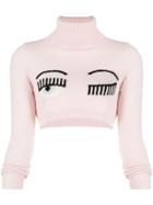 Chiara Ferragni Embroidered Eye Lash Jumper - Pink