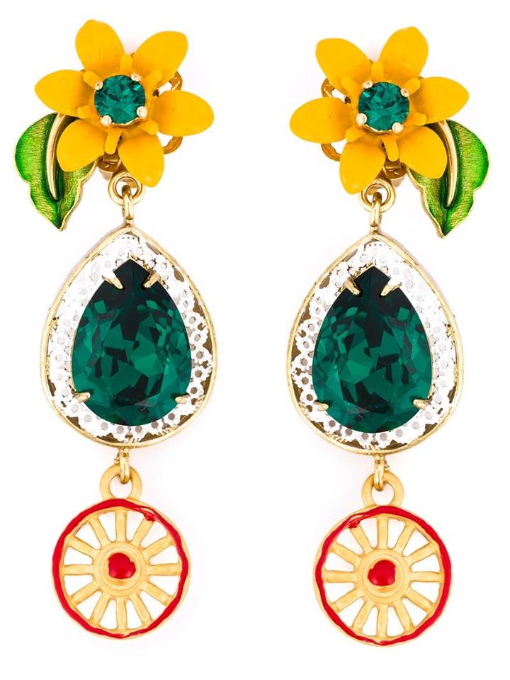 Dolce & Gabbana 'dolce' Earrings, Women's, Yellow
