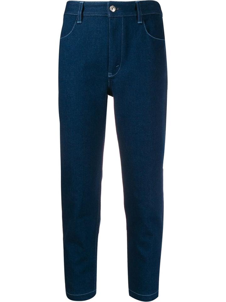 Chloé Cropped Slim-fit Jeans - Blue