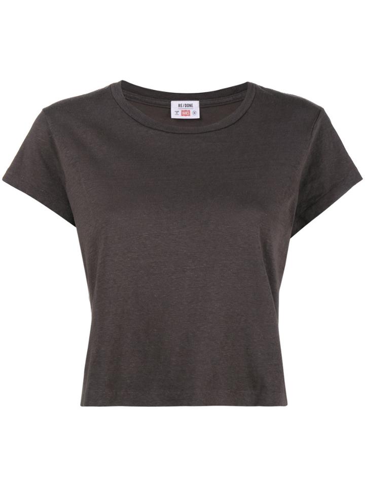 Re/done Black 1950s Boxy Tee T-shirt - Grey