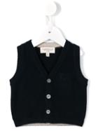 Cashmirino - Knitted Buttoned Vest - Kids - Cashmere - 6 Mth, Blue