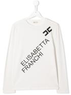 Elisabetta Franchi La Mia Bambina Logo Print T-shirt - White