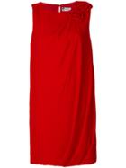 Lanvin Flower Appliqué Dress - Red