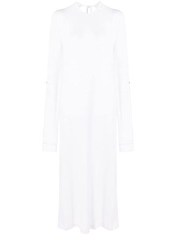 Muf 10 Logo Sleeve Jersey Dress - White