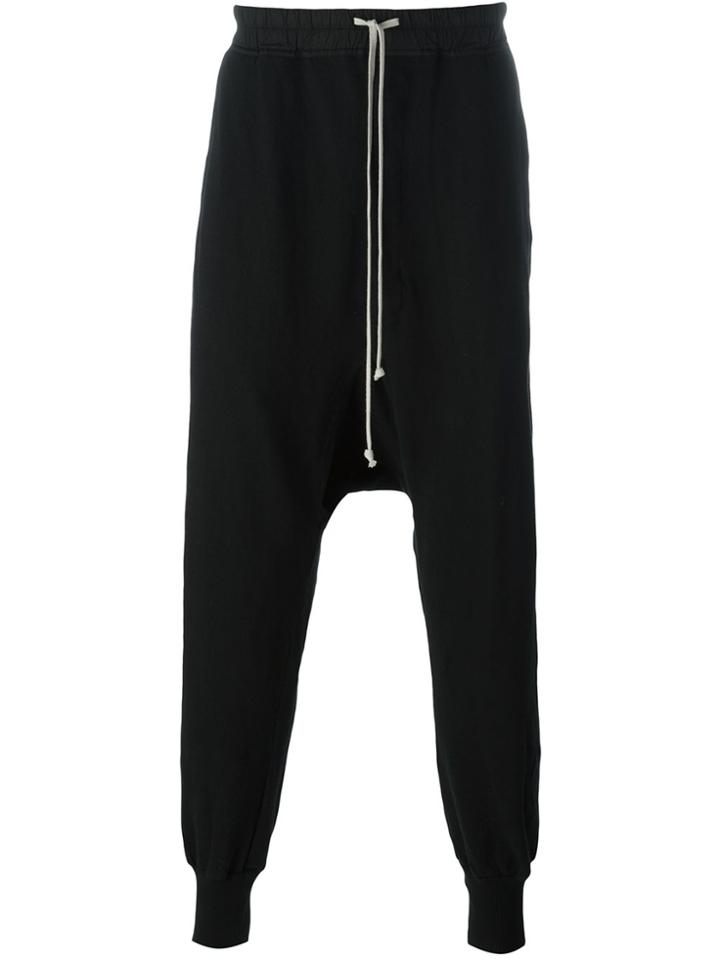 Rick Owens Drkshdw Drop-crotch Track Pants - Black