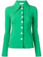 A.w.a.k.e. Mode Oversized Collar And Buttons Shirt - Green