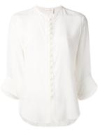 Chloé - Button Detail Shirt - Women - Silk - L, White, Silk