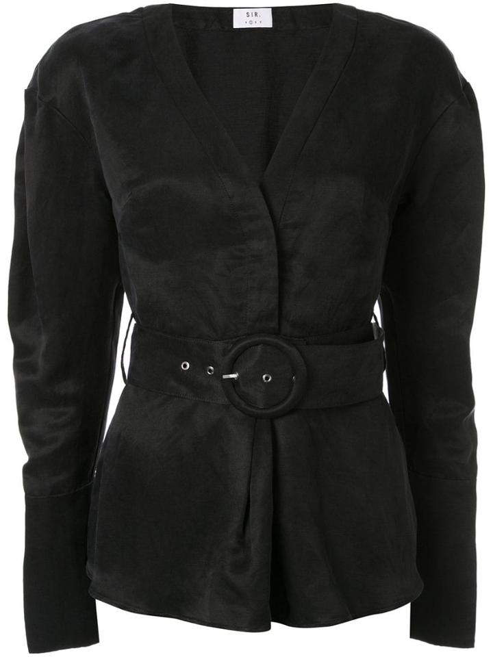 Sir. Inez Belted Shirt - Black