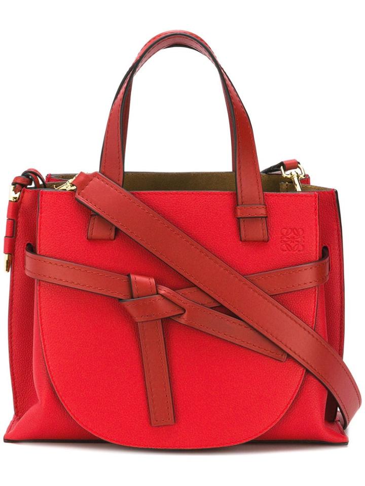 Loewe Small Gate Top Handle Bag - Red