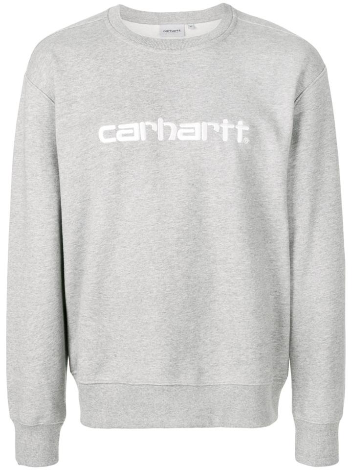 Carhartt Logo Embroidered Sweatshirt - Grey