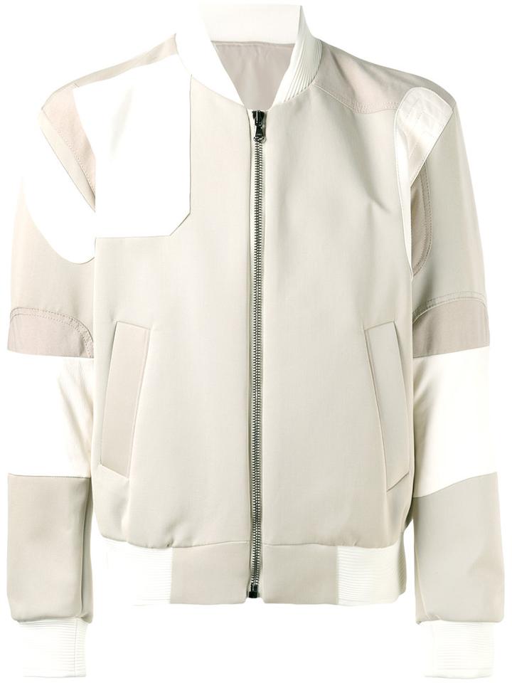 Wooyoungmi - Bomber Jacket - Men - Cotton/polyester/viscose/lamb Fur - 46, Nude/neutrals, Cotton/polyester/viscose/lamb Fur