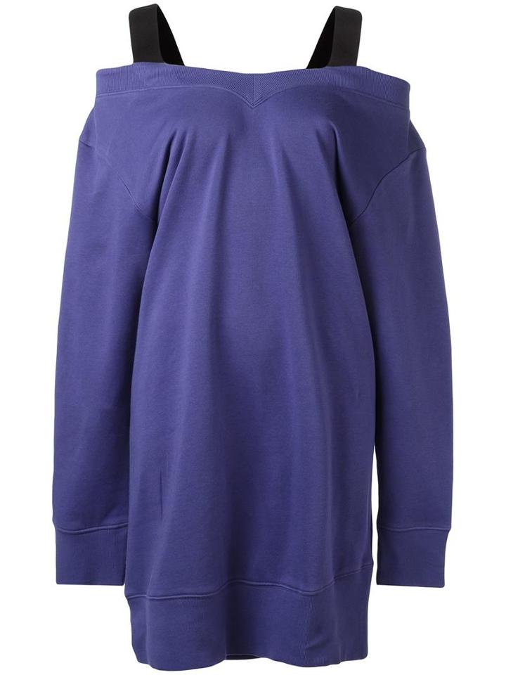 Mm6 Maison Margiela Elongated Sleeves Sweatdress, Women's, Size: Xs, Pink/purple, Cotton/spandex/elastane