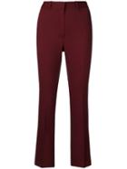 Victoria Beckham Cropped Trousers - Red