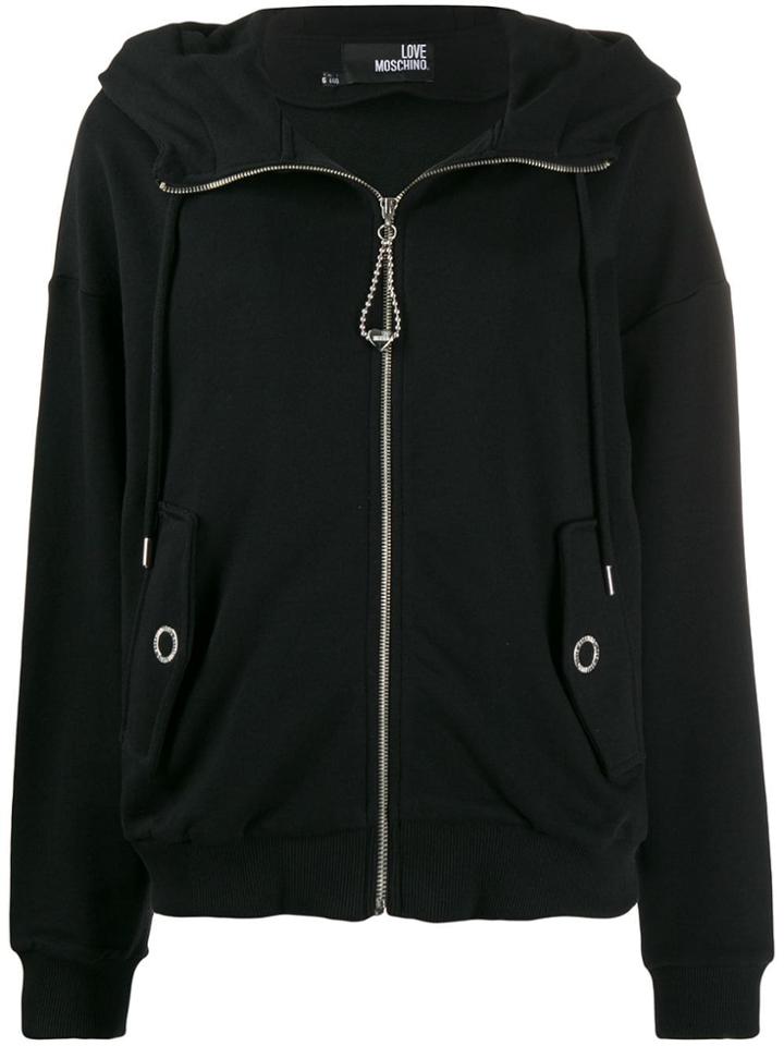 Love Moschino Zip-up Hoodie - Black