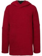 Strateas Carlucci Faux Shearling Hoodie - Red