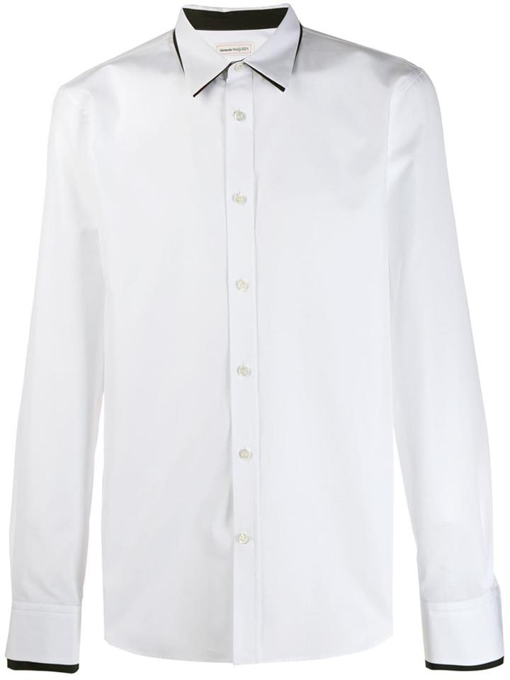 Alexander Mcqueen Contrast Trim Shirt - White