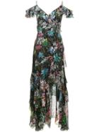 Peter Pilotto - Sleeveless Ruffle Floral Print Dress - Women - Silk - 12, Black, Silk