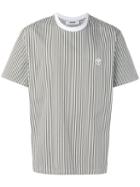Msgm Striped T-shirt, Men's, Size: 48, Green, Cotton