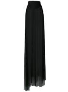 Ann Demeulemeester Tulle Long Skirt, Women's, Size: 36, Black, Silk/polyamide/rayon