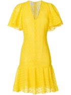 Giambattista Valli Embroidered Lace Dress - Yellow