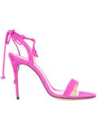 Monique Lhuillier Tie Detail Stiletto Sandals - Pink & Purple