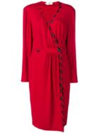 Valentino Pre-owned V-neck Buttoned Dress - Red