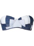 Amir Slama Strapless Bikini Top - Blue